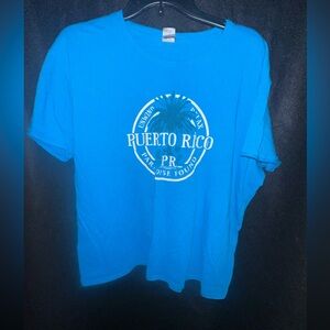 Puerto Rico 🇵🇷 T-Shirt XXL turquoise/white lettering
